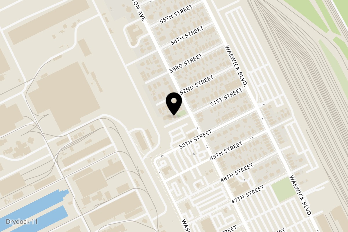 Map showing the location of Giuseppe's on 231 51st St in Newport News